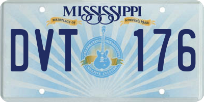 MS license plate DVT176