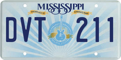 MS license plate DVT211