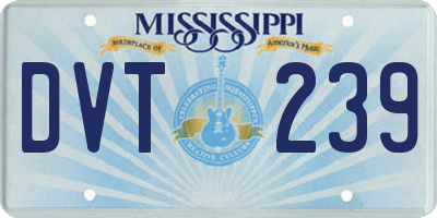 MS license plate DVT239