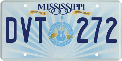 MS license plate DVT272