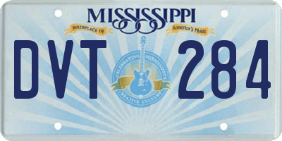 MS license plate DVT284