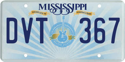 MS license plate DVT367