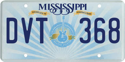 MS license plate DVT368