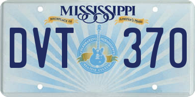 MS license plate DVT370