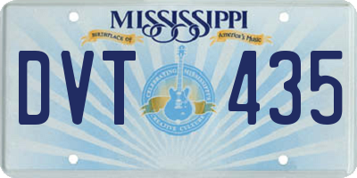 MS license plate DVT435