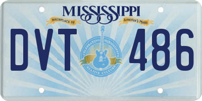 MS license plate DVT486