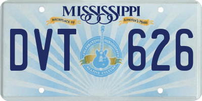 MS license plate DVT626