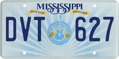 MS license plate DVT627