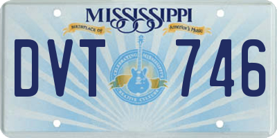MS license plate DVT746