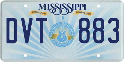 MS license plate DVT883