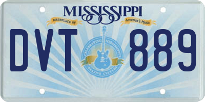 MS license plate DVT889