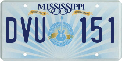 MS license plate DVU151