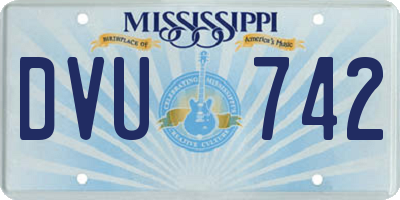MS license plate DVU742