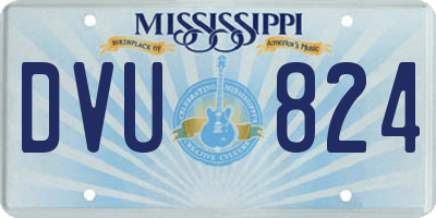 MS license plate DVU824