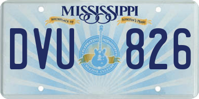 MS license plate DVU826