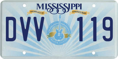 MS license plate DVV119
