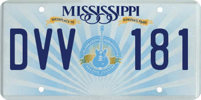 MS license plate DVV181