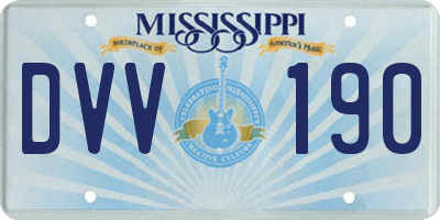 MS license plate DVV190