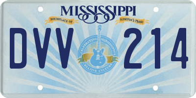 MS license plate DVV214