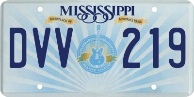 MS license plate DVV219