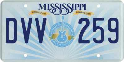 MS license plate DVV259