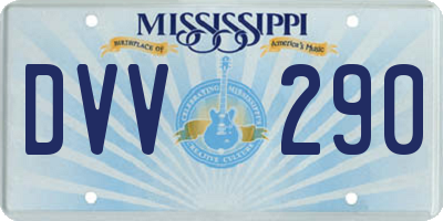 MS license plate DVV290