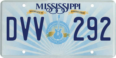 MS license plate DVV292