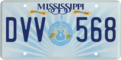 MS license plate DVV568