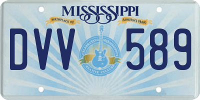 MS license plate DVV589