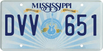 MS license plate DVV651