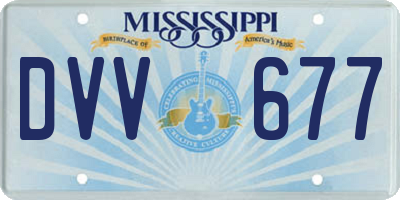 MS license plate DVV677