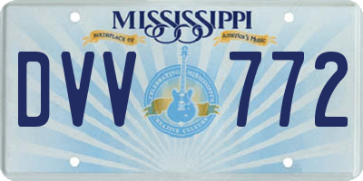 MS license plate DVV772