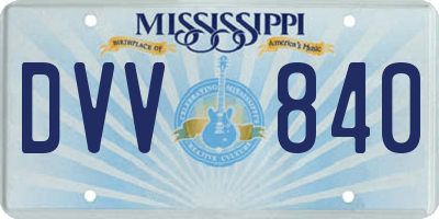 MS license plate DVV840