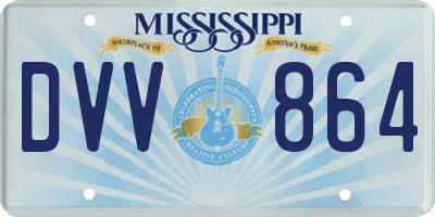 MS license plate DVV864