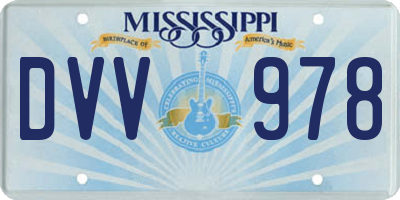 MS license plate DVV978