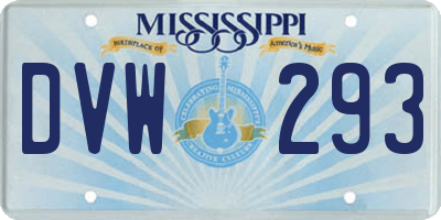 MS license plate DVW293