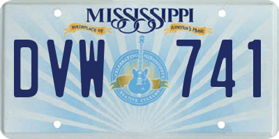 MS license plate DVW741