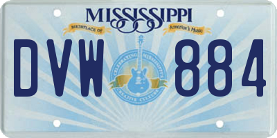 MS license plate DVW884