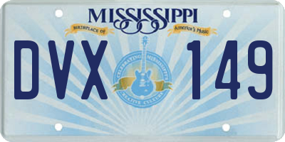 MS license plate DVX149