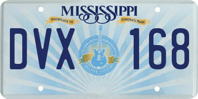 MS license plate DVX168