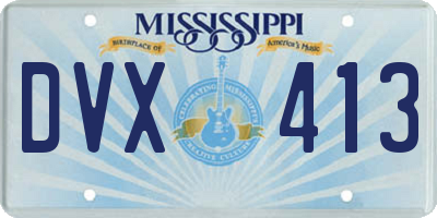 MS license plate DVX413