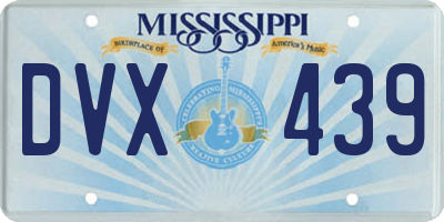 MS license plate DVX439