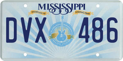 MS license plate DVX486