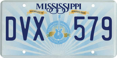 MS license plate DVX579