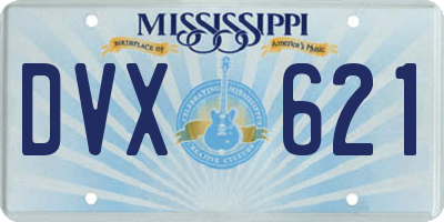 MS license plate DVX621