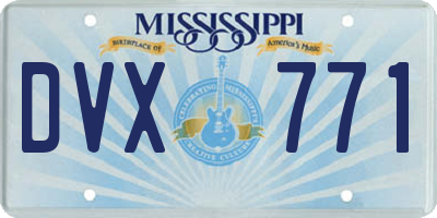 MS license plate DVX771