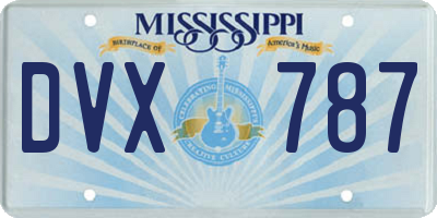 MS license plate DVX787