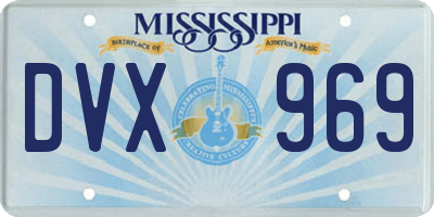 MS license plate DVX969
