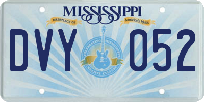 MS license plate DVY052