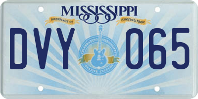 MS license plate DVY065